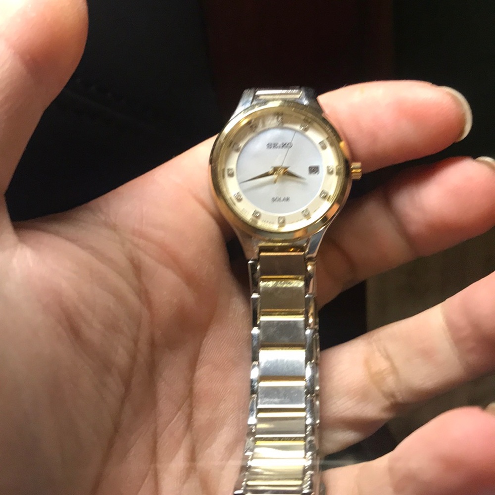 Expensive women’s Gold and Silver Solar Seiko